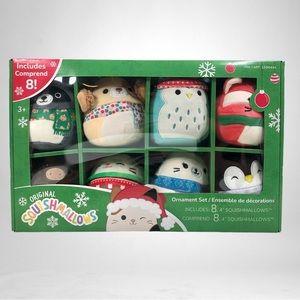 Squishmallows Christmas Ornaments 4-inch 8-Piece Mini Plush 2023 New in Box.